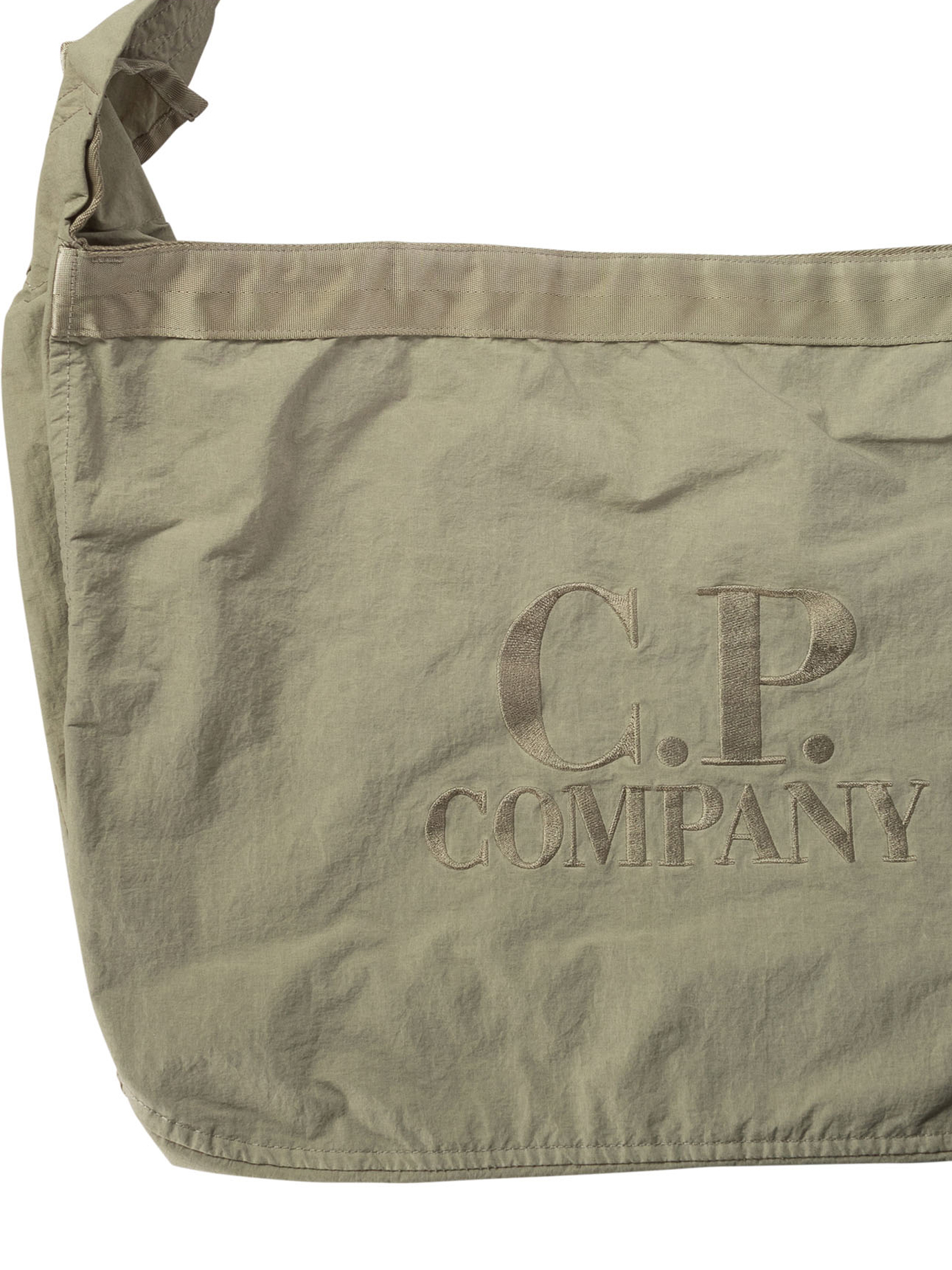 C.P. COMPANY Green Plain Paper Touch tote bag